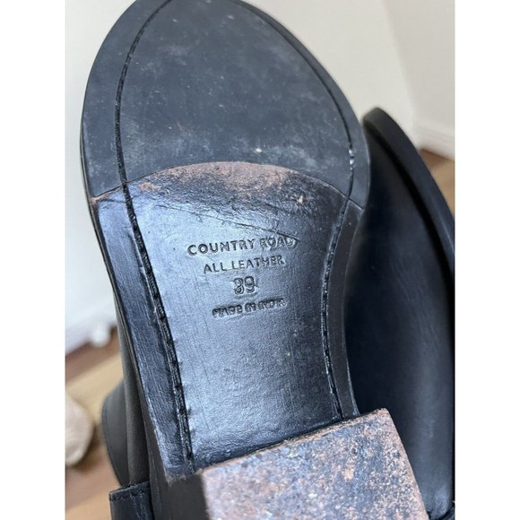Country Road All Leather Moto Ankle Boots Size 39 - Picture 2 of 3